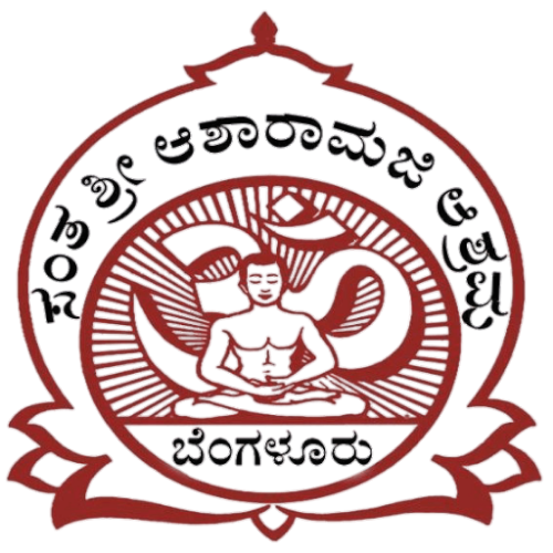 website logo with a a boy in dhayan on lotus with om symbol